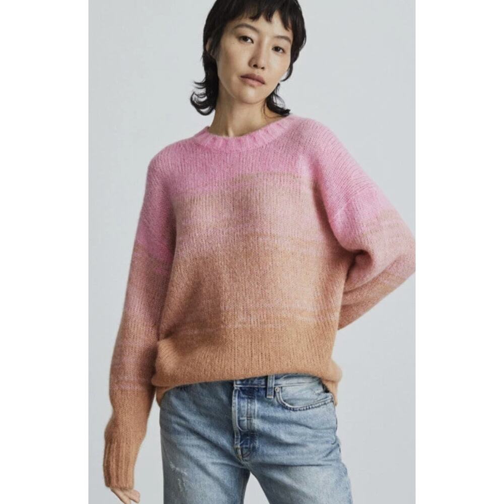Everlane Gradient Pink and Brown Alpaca Blend Sweater. Small. New